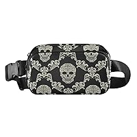 Skulls Fanny Pack for Men Everywhere Belt Bag Mens Fanny Pack Crossbody Bags for Women Fashion Waist Packs with Adjustable Strap Bum Bag for Travel Workout Shopping Hiking
