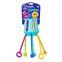 MOBI ZIPPEE Original Activity Toy for Toddlers' Sensory Development - Montessori Design by Parents and Reviewed by Doctors - BPA and Phthalate Free - with Food Grade Silicone - for Boys or Girls