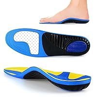 Orthotic Inserts Arch Support Shoe Insoles for Flat Feet, Plantar Fasciitis Relief Insoles for Heel Pain, Heel Spur Relief Insoles - Gel Shoe Inserts for All Day Standing