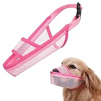Nylon Dog Muzzle for Small Medium Large Dogs, Air Mesh Breathable and Drinkable Pet Muzzle for Anti-Biting Anti-Barking Licking