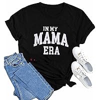 Mama Mommy Mom Bruh Shirts Women Mama T-Shirt Blessed Mama Shirt Funny Short Sleeve Tees Top