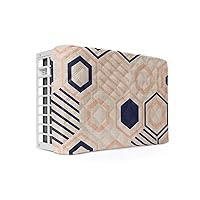 Indoor Air Conditioner Covers, Pink Black Geometric Insulation AC Cover for Window Units, Retro Modern Abstract Art Windproof AC Covers for Inside with Elastic Drawstring, 28