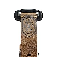 Handmade Italian Leather - Flottiglia MAS Vintage Watch Strap - Thick Brown Premium Suede Leather - Correa para Reloj Hombre - 20mm, 0.787 Inch - Retro Brown