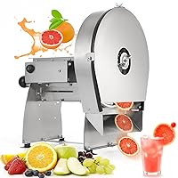WICHEMI Commercial Vegetable Fruit Slicer Electric Manual Onion Cabbage Slicing Machine 0.2-10mm Thickness Adjustable Stainless Steel Food Shredder Cutter Multifunctional for Potatoes Lemons Tomatoes