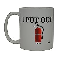 Rogue River Tactical Funny Coffee Mug Best Firefighters I Put Out Novelty Cup Great Gift Idea For Fire Fighter FD Fire Department (Hero)