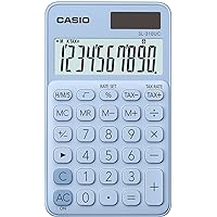 CASIO SL-310UC 10 Digit Trend Colours Tax Calculator Thousands Division Solar Battery Powered