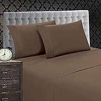 Elegant Comfort 1500 Premier Luxury Hotel Quality Softness Wrinkle and Fade Resistant 4-Piece Bed Sheet Set, Deep Pocket up to 16inch, Twin/Twin XL, Taupe