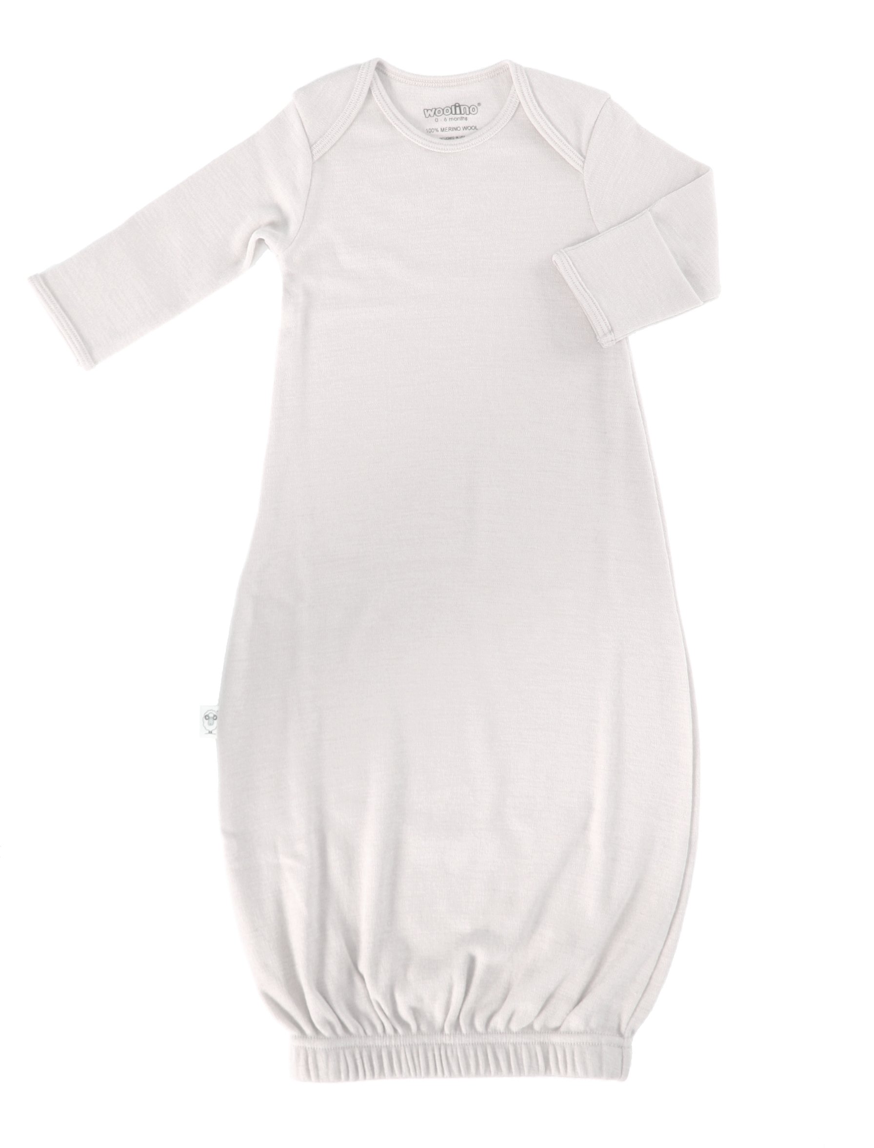 Woolino Infant Gown, 100% Superfine Merino Wool, for Babies 0-6 Months