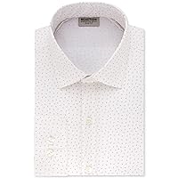 Kenneth Cole Mens Techni-Cole Button Up Dress Shirt Scallop 16.5