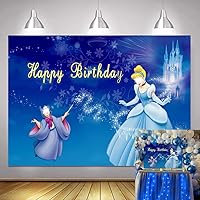 Princess Birthday Backdrop Fairy Tale Princess Castle Magic Photography Background Princess Theme Birthday Party Cake Table Decorations Supplies 7x5ft