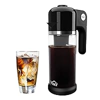 Express Cold Brew, Electric Cold Brew Coffee Maker in 5 minutes, 4 Brew Strength Settings & Cleaning Cycle, Easy to Use & Clean, Glass Carafe, Cold Brewer for Iced Coffee, 1.1 L Pitcher (37 oz)