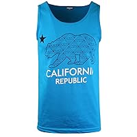 ShirtBANC Original California Republic Mens Tank Top Shirts Cali Weather Gear