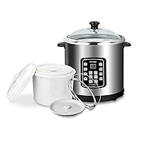 Tayama TSP-1000 Stainless Steel 8-in-1 Multi-Functional Electric Stew Cooker 10 Liter, Large