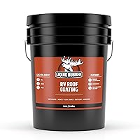 RV Roof Coating - Solar Reflective Sealant, Trailer and Camper Roof Repair, Waterproof, Easy to Apply, Brilliant White, 5 Gallon