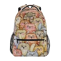 MNSRUU Backpack for 1th- 6th Grade Boy Girl,School Backpack Cartoon Cat Toddler Bookbag