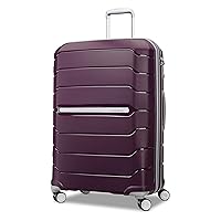 Samsonite Freeform Hardside Expandable with Double Spinner Wheels, Checked-Large 28-Inch, Amethyst Purple