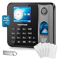 Time Clock, Time Clocks for Employees Small Business with Fingerprint, RFID and PIN, Standalone Biometric Time Attendance Punch Machine with 5 RFID Cards (0 Monthly Fees)