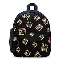 Retro Skateboarder Travel Backpacks Funny Shoulder Bag Light Weight Multi-Pocket Daypack