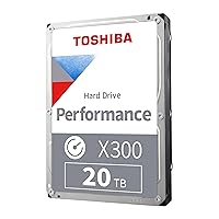 Toshiba X300 20TB Performance & Gaming 3.5-Inch Internal Hard Drive – CMR SATA 6 GB/s 7200 RPM 512 MB Cache - HDWR62AXZSTA