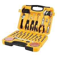 Performance Tool W1538 SAE/Metric Garage Tool Set for House Repairs and Projects, Yellow, 94 Pieces