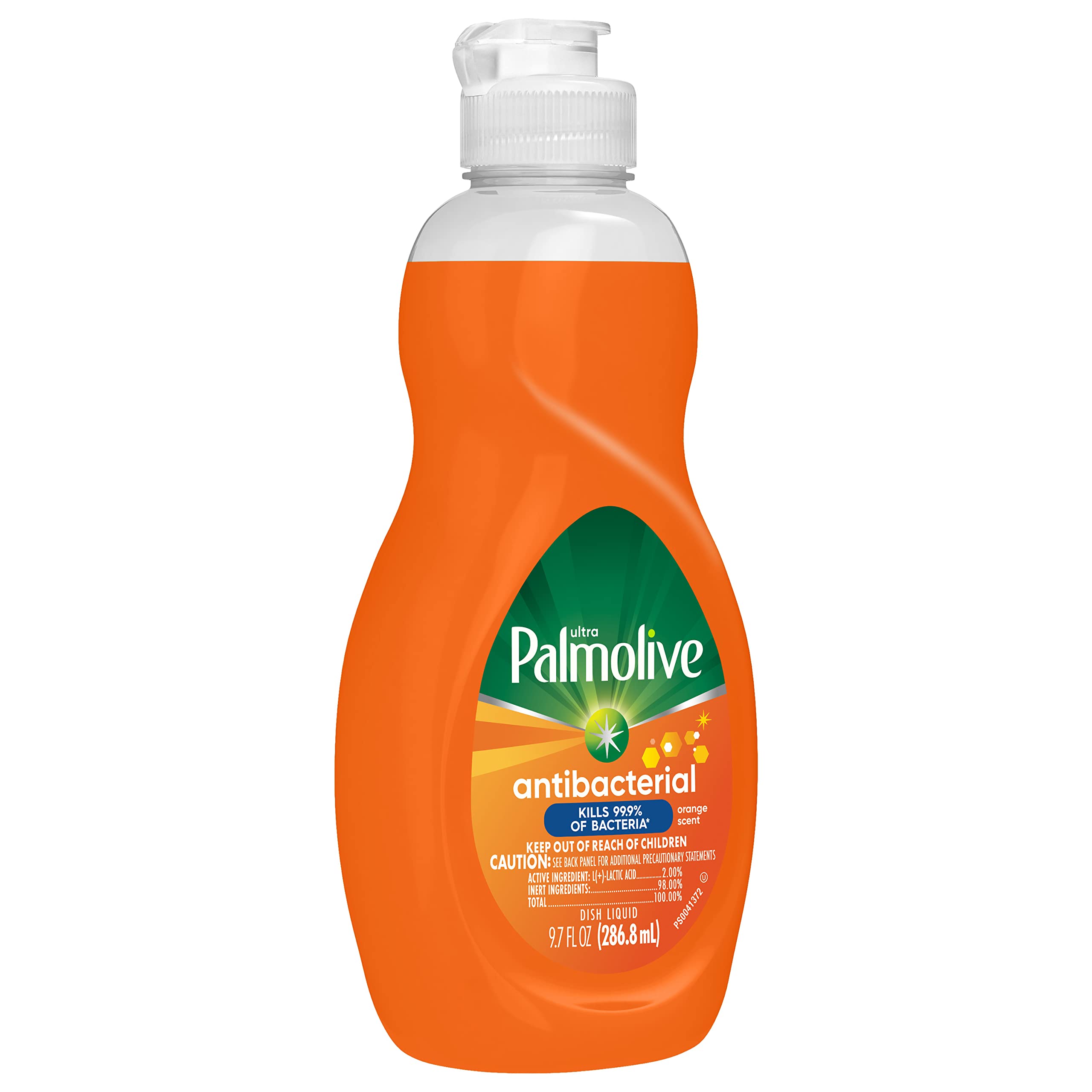 Palmolive Ultra Concentrated Antibacterial Liquid Dish Soap, Orange Scent, 9.7 Fl Oz (Pack of 16)
