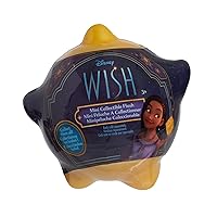 Just Play Disney Wish Mini Collectible 3-inch Plush Toy in Wishing Star Blind Bag Inspired Capsule, Officially Licensed Kids Toys for Ages 2 Up