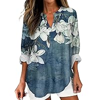 NLRTEI Going Out Tops for Women Blouses for Women Casual Autumn and Winter New Halloween Printed Long Sleeve V-Neck Tops