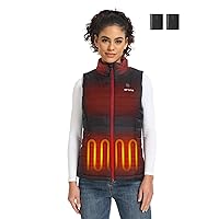 ORORO Women's Heated Vest (Black, L) and Extra Battery