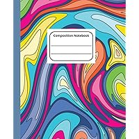 Colorful Patterned composition Notebooks College Ruled For Women - 100 pages and 7.5'x9.25' for students: Colorful Patterned College Ruled Notebook ... Ruled Notebook For Girls in Middle School