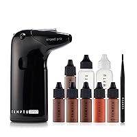 TEMPTU One Airbrush Make-up Kit with Cordless Compressor, 6 Shades: 11-Piece Set, Portable Air Brush Machine & Airpod Pro, 3 Shades of Foundation, Blush, Bronzer, Instant Concealer, Perfect Complexion