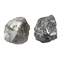 Natural Loose Rough Salt And Pepper Diamond Black Grey Color 2.75 CT 6.23 MM Rough Facet Shape Diamond KR2467