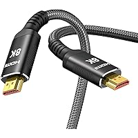 Snowkids 8K HDMI Cable 2.1 10FT/3M 48Gbps 8K@60 HDMI Cable 2.1 3.3FT/1M