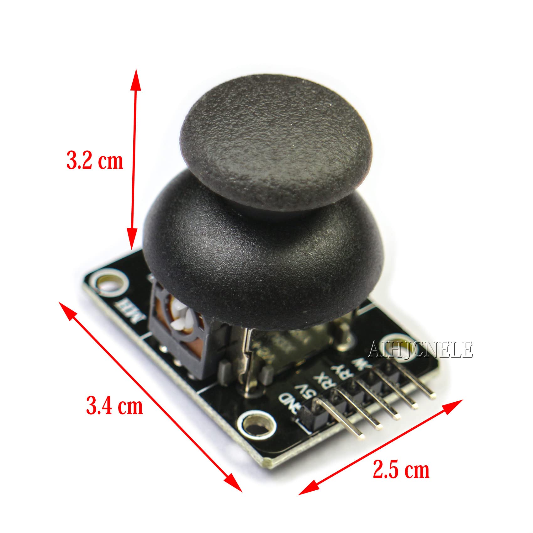 AIHJCNELE 5pcs Dual Axis XY Joystick Module Game Control Lever Sensor Game Button Controller Breakout Shield Joystick Analog Thumb Stick KY-023 with Dupont Jumper Cable Line for Arduino PS2 Switch