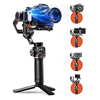 hohem iSteady MT2 Kit Gimbal Stabilizer for Camera, AI Tracker w/Fill Light 3-Axis Gimbal for Mirrorless/Pocket Camera/Action Camera/Smartphone, Camera Stabilizer for DSLR Camera Canon/Nikon/Sony
