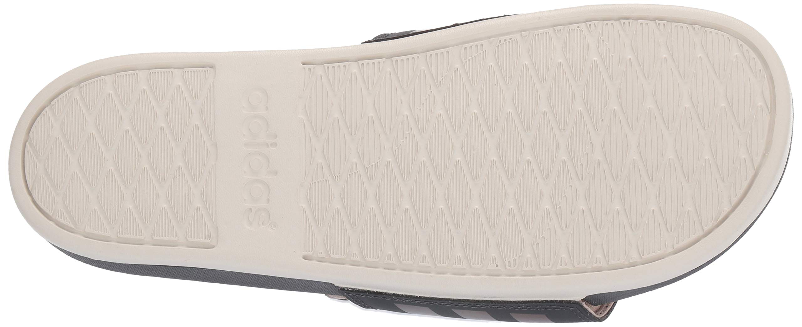 adidas Women's Adilette Comfort Slides, Grey/Copper Metallic/Raw White, 8