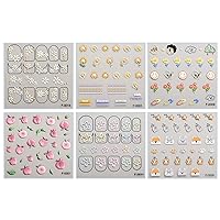 3D Embossed Flower Nail Art Stickers Decals Self-Adhesive 5D Floral Nail Supplies Nail Art Design Decoration Accessories Nail Coverings for Women Fashionable Nail Embellishments Beautiful Nail Nail