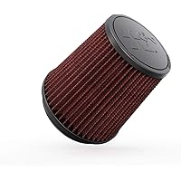 K&N Universal Clamp-On Air Intake Filter: High Performance, Premium Washable, Replacement Filter: Flange Diameter: 4.5 In, Filter Height: 6 In, Flange L: 0.625 In, Shape: Round Tapered, RU-4740, Black
