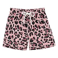 Leopard Boys Swim Trunks Swim Beach Shorts Baby Kids Swimwear Board Shorts Bathing Suit Beach Pool Essentials,2T