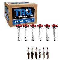 TRQ Ignition Coil & Iridium Spark Plug Kit Set for Audi A4 A5 A6 Q5 Q7 S4 S5 V6