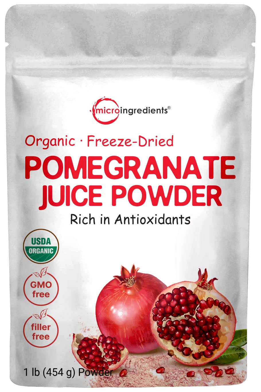 Mua Organic Pomegranate Juice Powder, 1 Pound (91 Serving), Freeze Dried &  Cold Pressed, Natural Vitamin C (Immune Vitamin), Support Immune System,  Organic Flavor for Smoothie & Beverage, Vegan Friendly trên Amazon