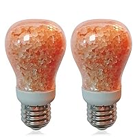 Himalayan Glow 7-Watt, Dimmable Light Bulbs, A19 Salt lamp |, 2-Pack, Pink, 2 Count