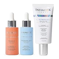 Infinitek® Paris, Essential Kit - Vitamin C + Hyalouronic Acid + Face Sunscreen Tinted