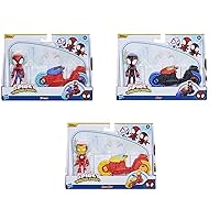 Spidey Figure 10 cm with Motorcycle, Multicolor (F67775L2)