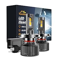  Krieges 2024 Upgraded H4/9003/HB2 LED Bulb, 24000LM 600% Super  Brighter H4 LED, 1:1 Same Size H4 Bulb with Fan, 24Pcs Chips, Plug-N-Play  Halogen Replacement, Pack of 2 : Automotive