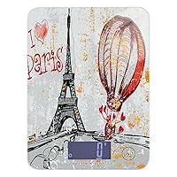 ALAZA Food Scale, Paris Grunge Eiffel Tower Digital Kitchen Scale for Food Ounces and Grams, 5g/0.18 oz - 5kg/11LB