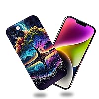 Case Compatible with iPhone 14 Case,Cosmic Tree of Life 3D Design Phone Case,Stylish Durable Shockproof Raised Bumper Corners Case for 14 6.1 inch