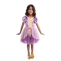 Little Adventures Rapunzel Princess Party Dress - Machine Washable Child Pretend Play Costume Outfit with No Glitter