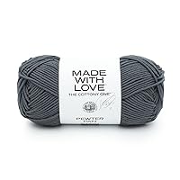 Lion Brand Yarn Tom Daley-The Cottony One Yarn, 1 Pack, Pewter Pan