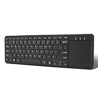 Adesso Slimtouch 4050 - Wireless Keyboard with Built-in Touchpad, Black