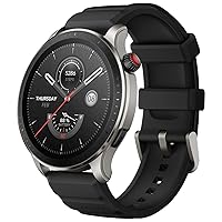 GTR 4 Smart Watch with GPS, Sleep Quality Monitoring, Step Tracking, Heart Rate & SpO2 Sensor, Alexa Built-In, Bluetooth Calls & Text, 14-Day Battery Life, AI Fitness App & Sports Coach(Black)